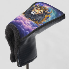 Moonlit Guardians – Cosmic lion. Golf Headcover