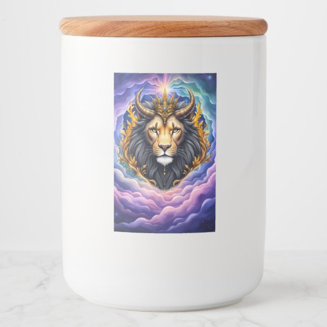 Moonlit Guardians – Cosmic lion. Lebensmitteletikett (Vorderseite)