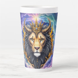 Moonlit Guardians – Cosmic lion. Milchtasse