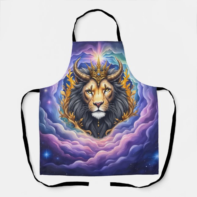 Moonlit Guardians – Cosmic lion. Schürze (Vorderseite)