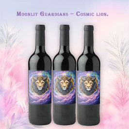 Moonlit Guardians – Cosmic lion. Weinetikett