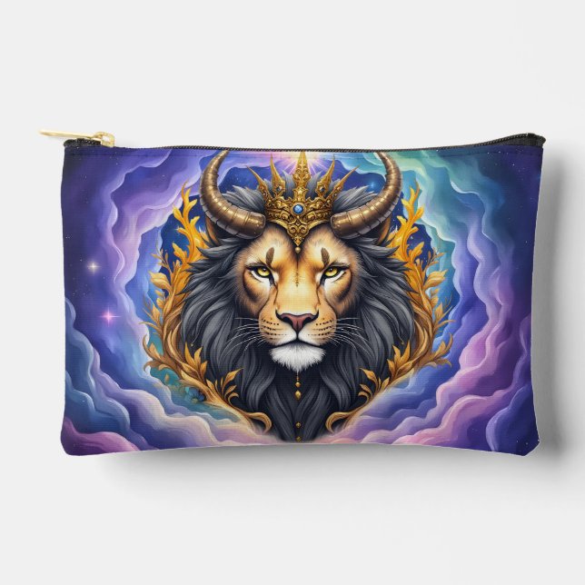 Moonlit Guardians – Cosmic lion. Zubehörtasche (Vorderseite)