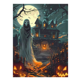 Moonlit Haunting - Geist des Spuk Manors Fotodruck