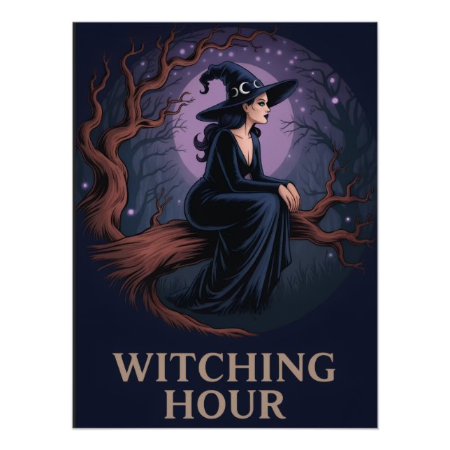 Moonlit Hexenposter Poster (Vorderseite)