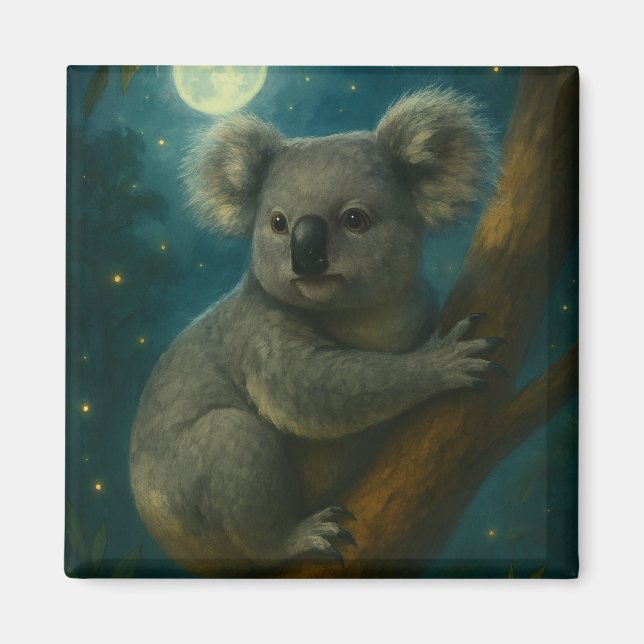Moonlit Koala Perch Magnet (Vorne)