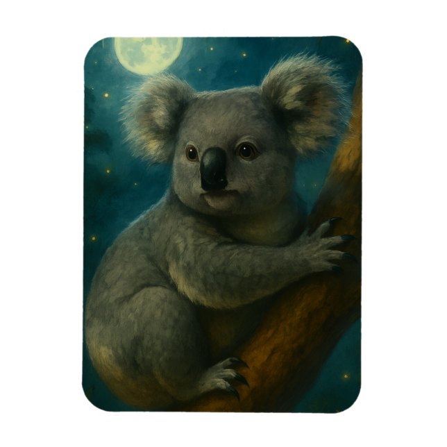 Moonlit Koala Perch Magnet (Vertikal)