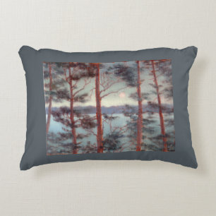 Moonlit Lake Throw Kissen