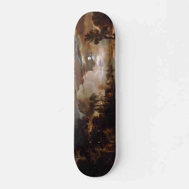 Moonlit Landschaft durch Aert Van Der Neer (1647) Skateboard (Vorne)