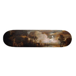 Moonlit Landschaft durch Aert Van Der Neer (1647) Skateboard