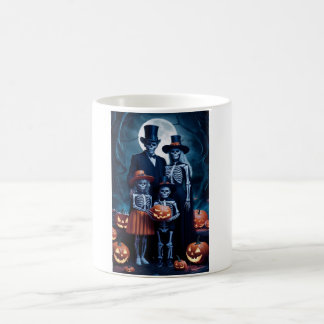 Moonlit Macabre: Ein Spuk Familienportrait Kaffeetasse
