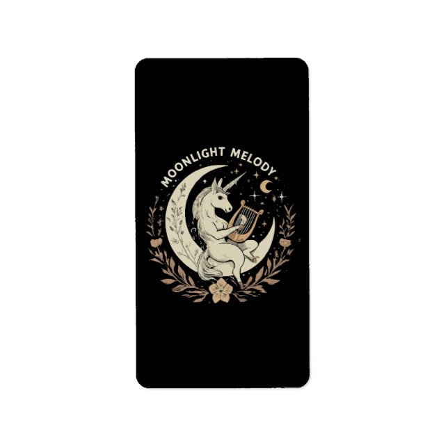 Moonlit Melody Adressaufkleber (Vorne)