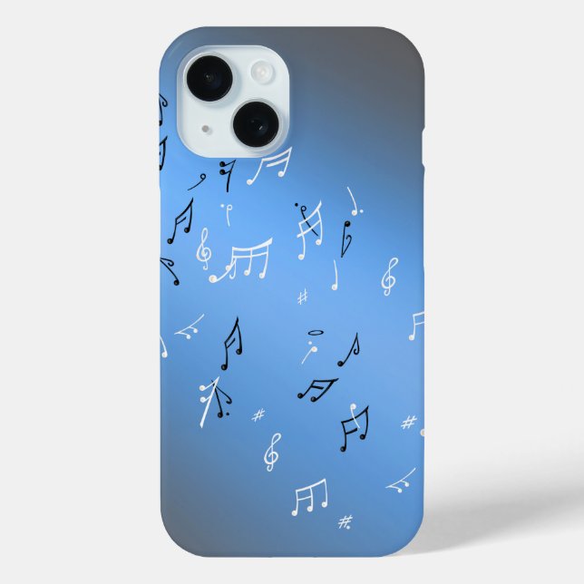 Moonlit Melody: Eleganter Fall von Musical Notes i Case-Mate iPhone Hülle (Rückseite)