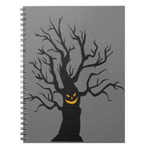 Moonlit Memories: B&W Halloween Spiral Notizbuch Notizblock