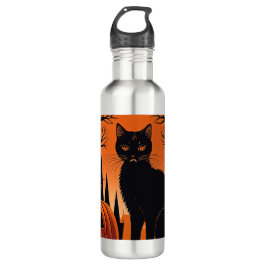 Moonlit Meow Edelstahlflasche