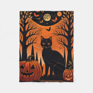 Moonlit Meow Fleecedecke