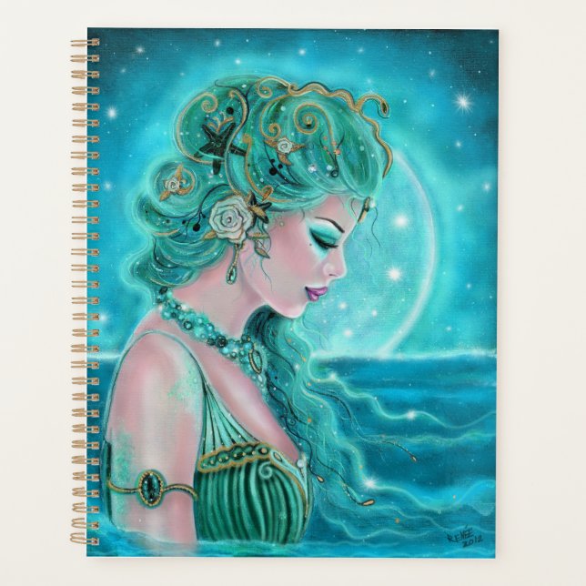 Moonlit Mermaid von Renee Lavoie Planer (Vorderseite)