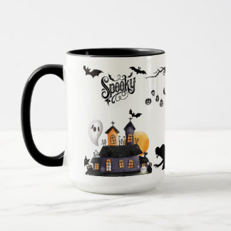 Moonlit Mischief black & white Tasse