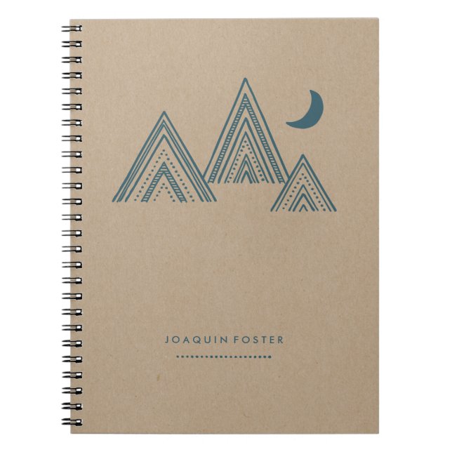 Moonlit Mountains Journal Notizblock (Vorderseite)