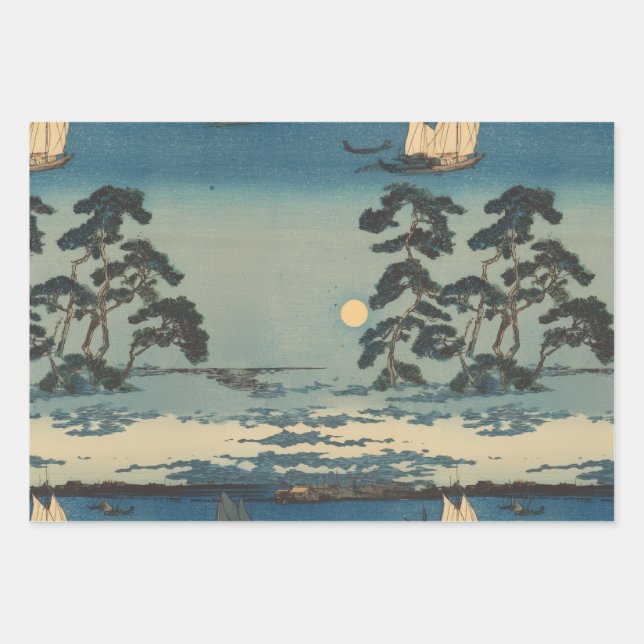 moonlit night geschenkpapier set (Vorderseite)
