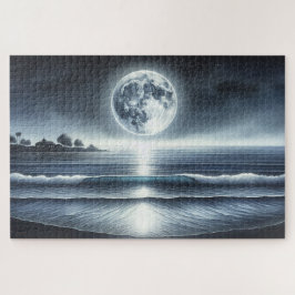 Moonlit Ocean Waves Celestis Night Sky