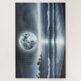 Moonlit Ocean Waves Celestis Night Sky