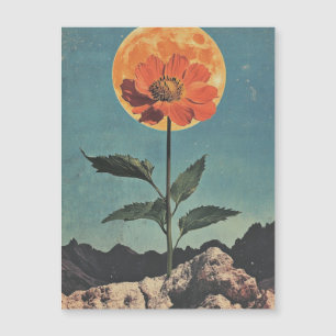 Moonlit Orange Bloom - Vintag Boho Charm (2) Magnetkarte