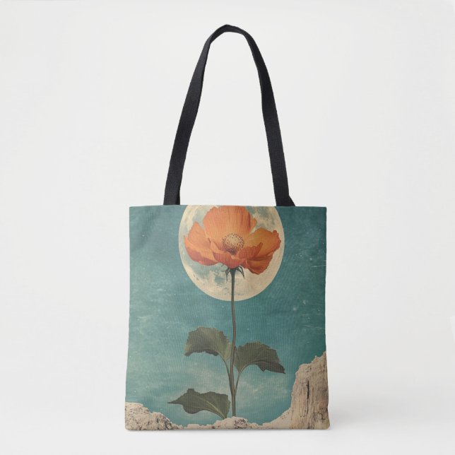 Moonlit Orange Bloom - Vintag Boho Charm Tasche (Vorderseite)