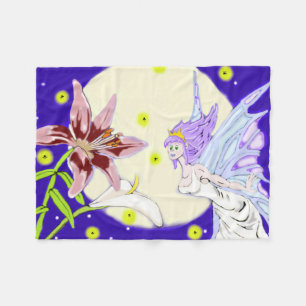 Moonlit Pixie Fleece Blanket