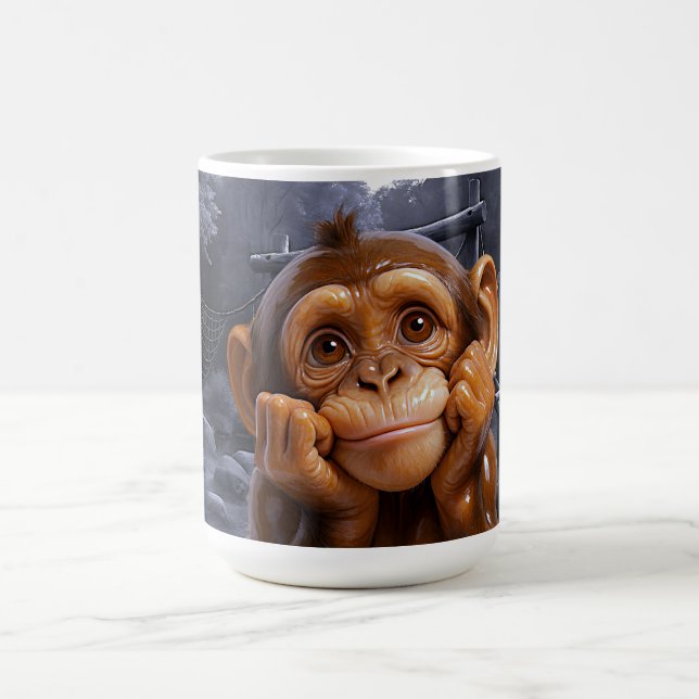 Moonlit Porcelain Chimp Kaffeetasse (Mittel)