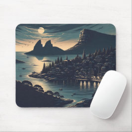 Moonlit Port Mousepad