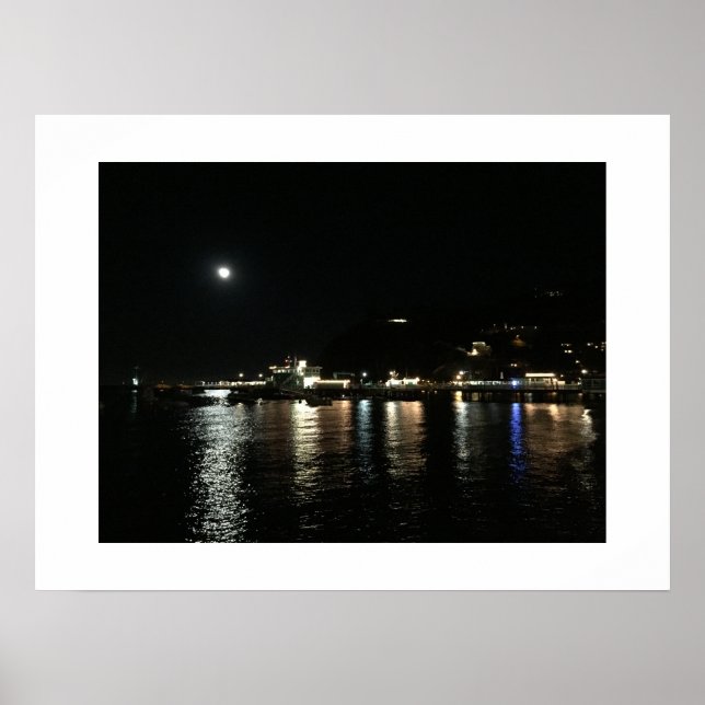 Moonlit Reflection Color Fotografie Poster (Vorne)