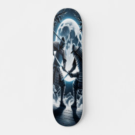 Moonlit Samurai Duel Skateboard