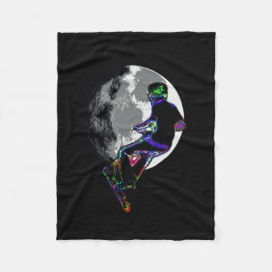 Moonlit Scooter Champ - Scooter Boy Artwork Fleecedecke