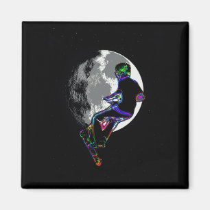 Moonlit Scooter Champ - Scooter Boy Artwork Magnet