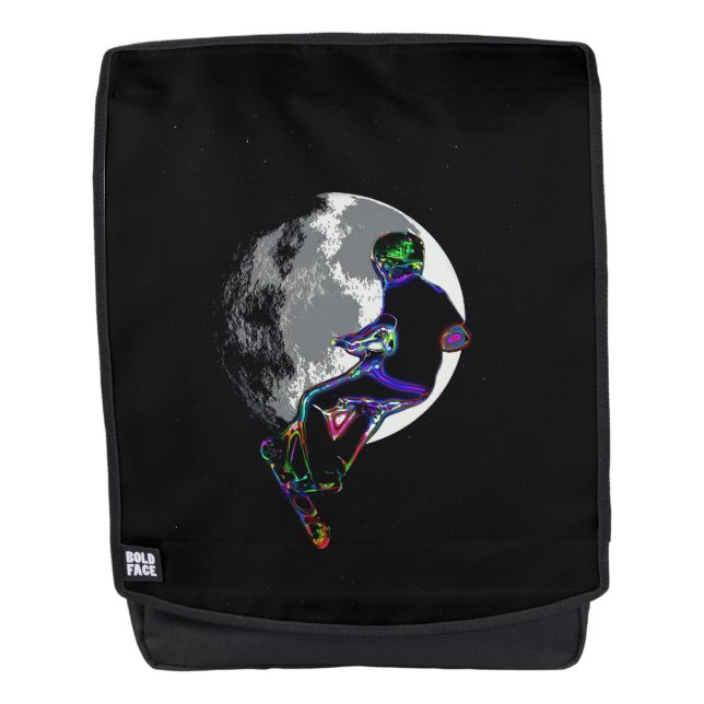 Moonlit Scooter Champ - Scooter Boy Artwork Rucksack (Vorderseite)