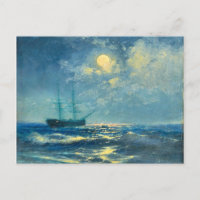 Moonlit Seaview, Kunstmalerei