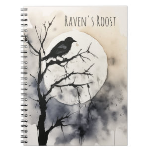 Moonlit Sentinel: Die Raven's Perch Notizblock