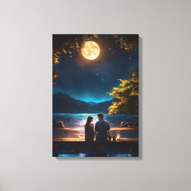 Moonlit Serenade Leinwanddruck (Vorderseite)