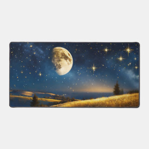 Moonlit Serenity: Eine Himmelsinfonie Schreibtischunterlage