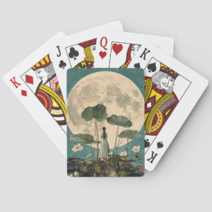 Moonlit Serenity - Vintage Lotus Szene Spielkarten