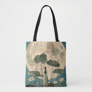 Moonlit Serenity - Vintage Lotus Szene Tasche