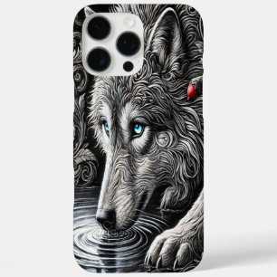 Moonlit Serenity Wolf Portrait iPhone 16 Pro Max Hülle