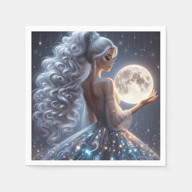 Moonlit Siren Serviette (Vorderseite)