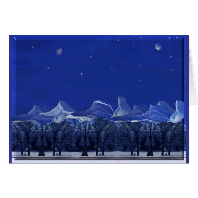 Moonlit Snowy-Nacht (Vorderseite (Horizontal))