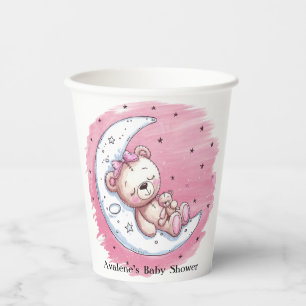 Moonlit Snuggles: Eine Babydusche aus einem Bären Pappbecher