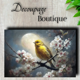 Moonlit Songbird Decoupage Seidenpapier