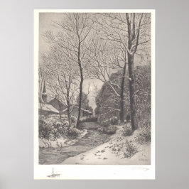 Moonlit Spaziergang im Winter, American Fine Art P Poster