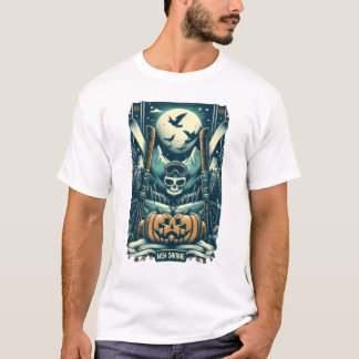 Moonlit Spooky Ski Adventure T-Shirt