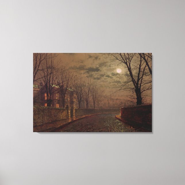 Moonlit Street Scene, 1882 (Öl auf Leinwand) Leinwanddruck (Vorderseite)