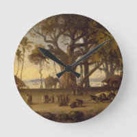 Moonlit Szene indischen Zahlen und Elefanten Amon